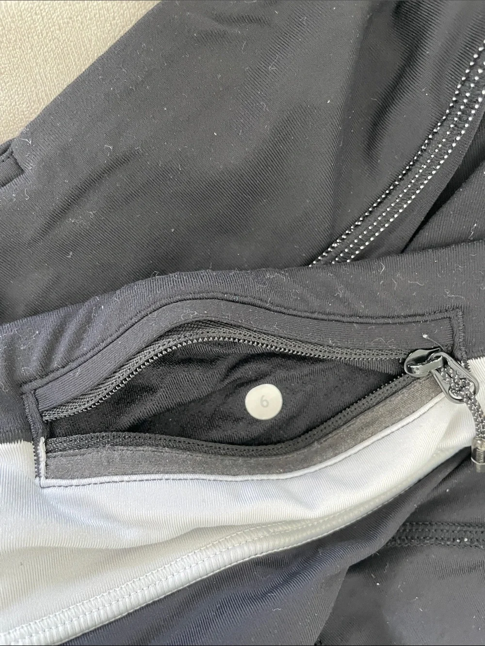 lululemon athletica Black Leggings with White Trim